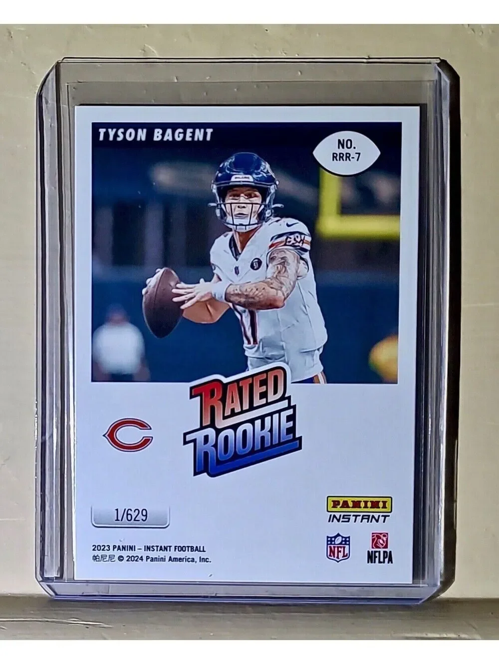 Tyson Bagent 2023 Panini NFL Rated Rookie Retro #7 Football Card Bears 1/629